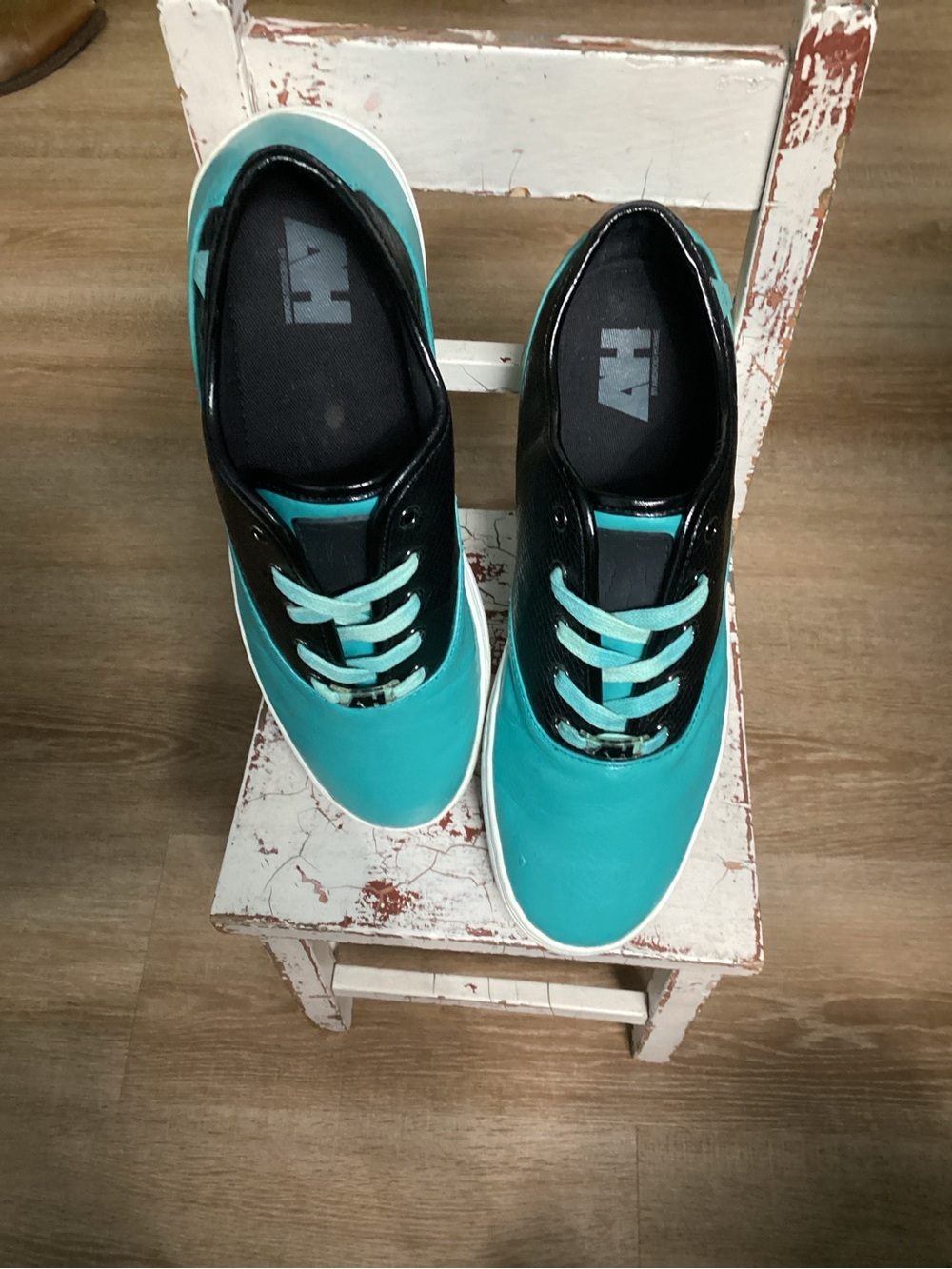 Android Homme Men's Athletic Sneakers in Teal and Black - Casual Slip-On Trainer